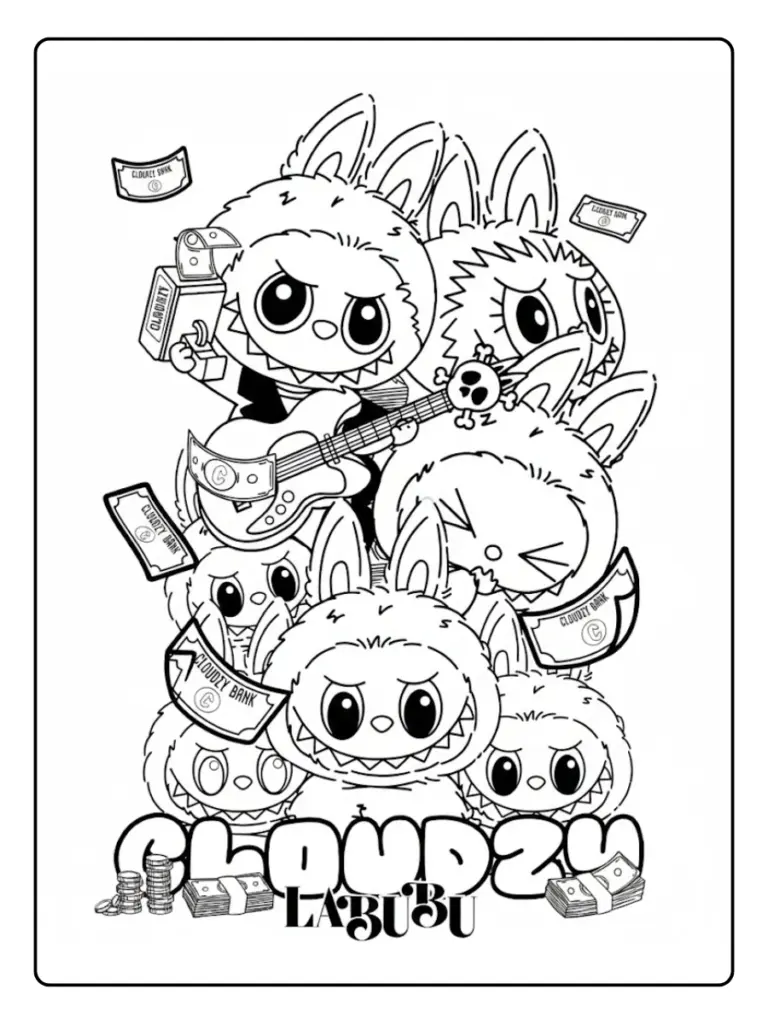 Disegni di Labubu da Colorare (4)