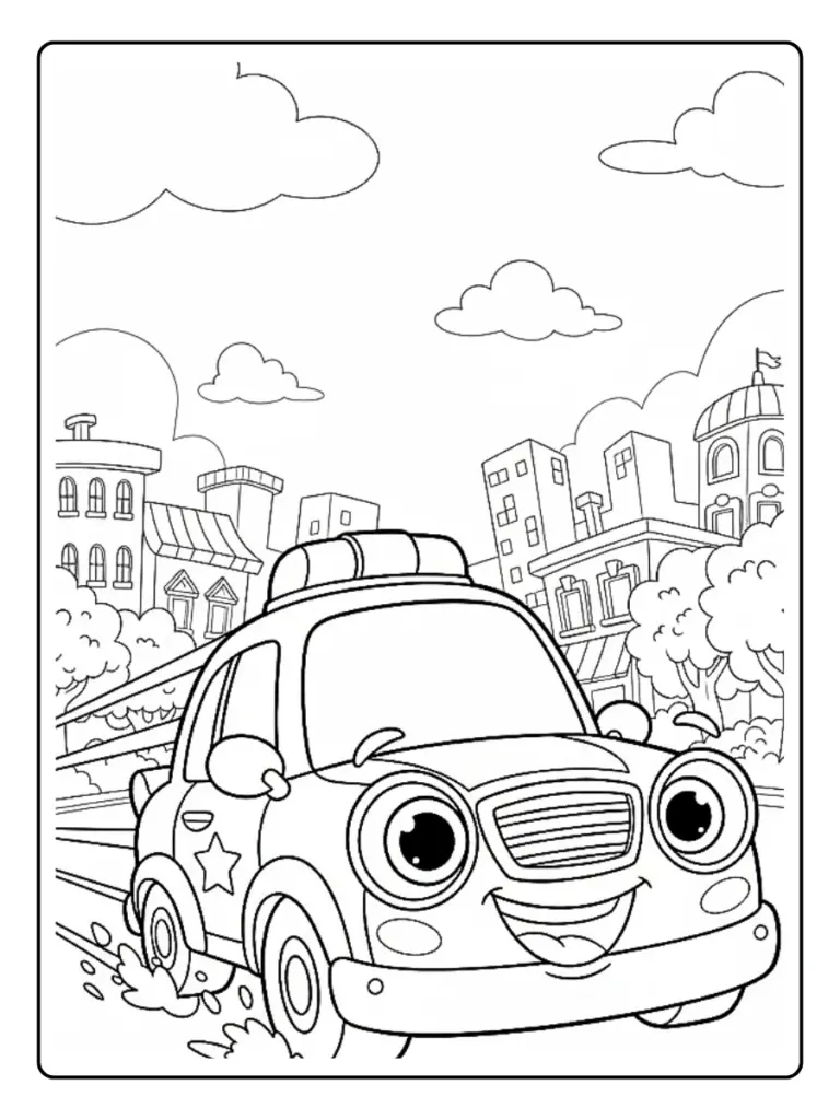 Disegni di Macchine da Colorare (1)