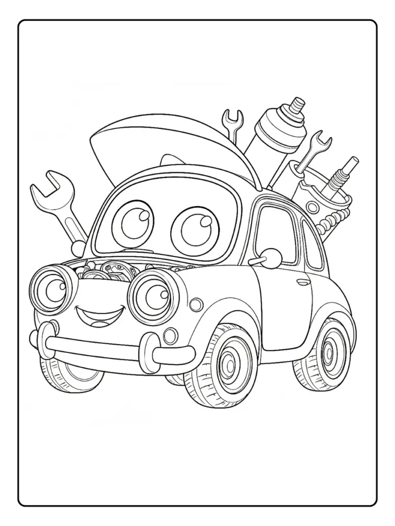 Disegni di Macchine da Colorare (12)