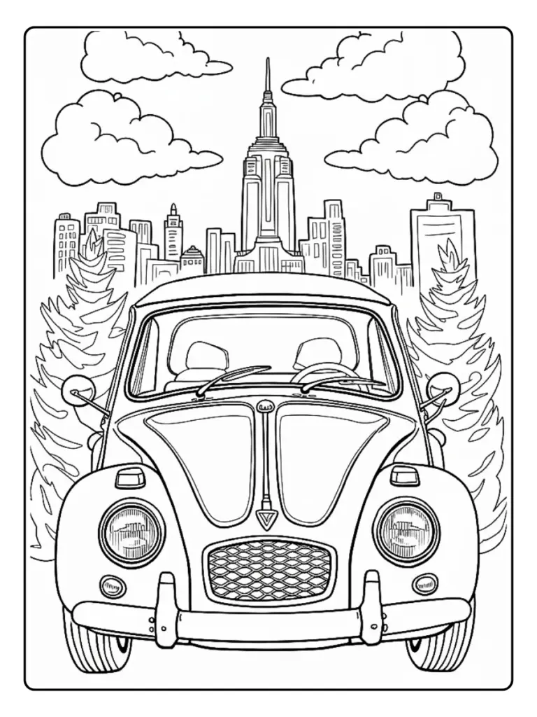 Disegni di Macchine da Colorare (2)