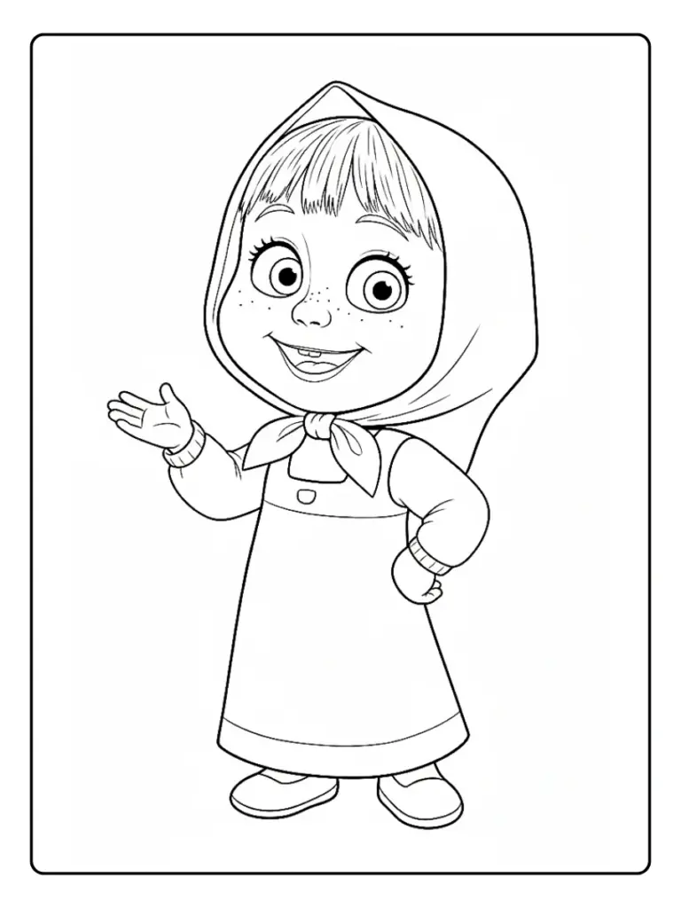 Disegni di Masha e Orso da Colorare (12)