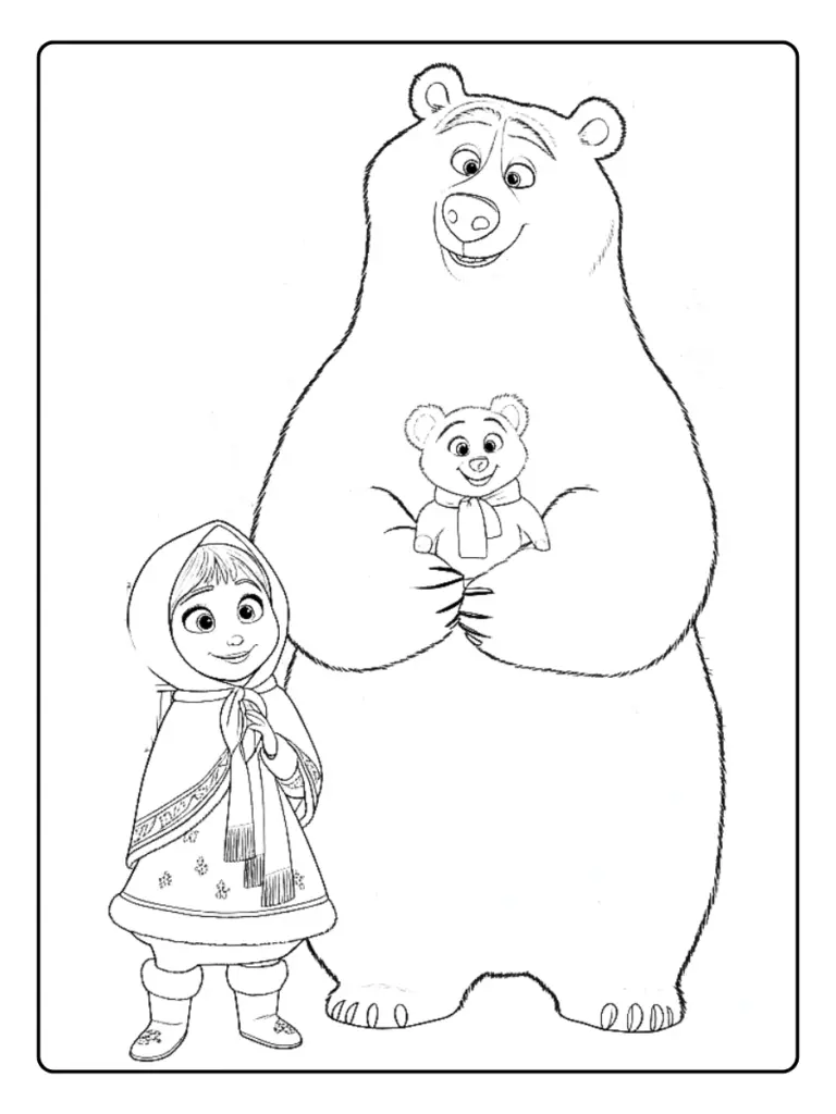 Disegni di Masha e Orso da Colorare (4)