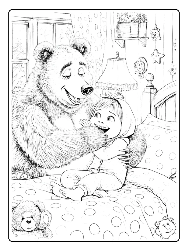 Disegni di Masha e Orso da Colorare (6)