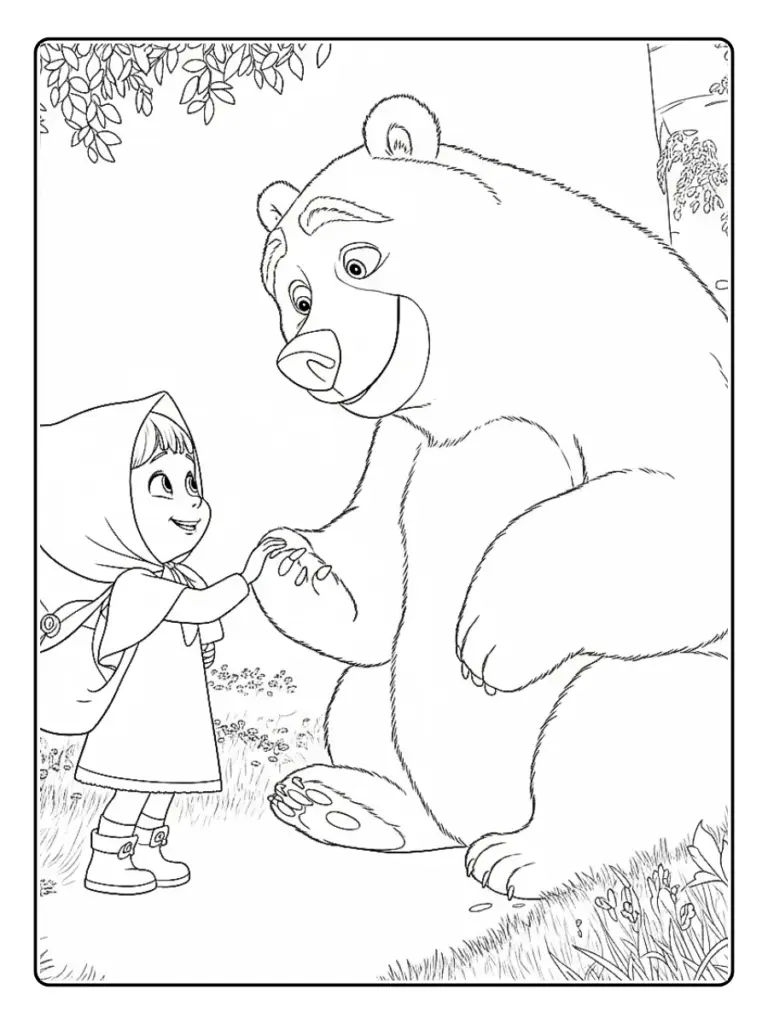 Disegni di Masha e Orso da Colorare (8)