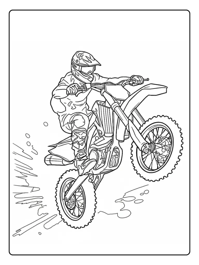 Disegni di Moto da Colorare (1)