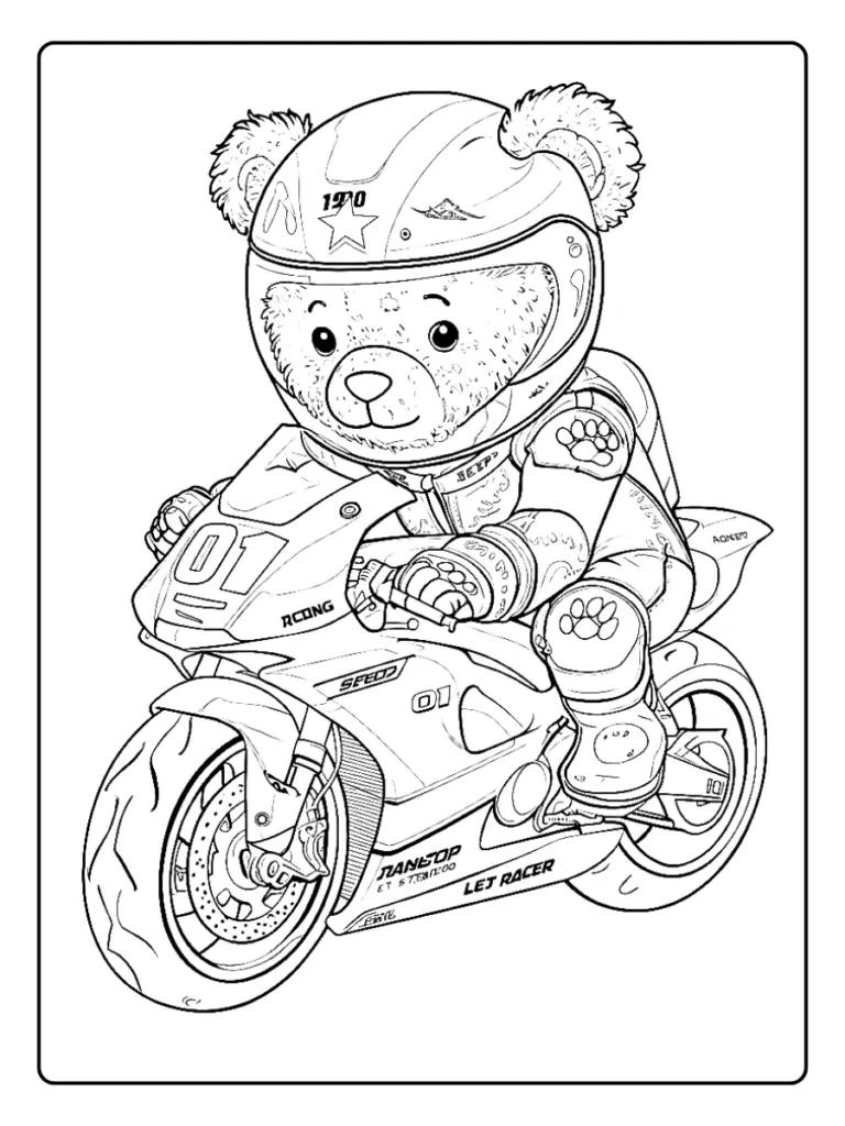 Disegni di Moto da Colorare (12)