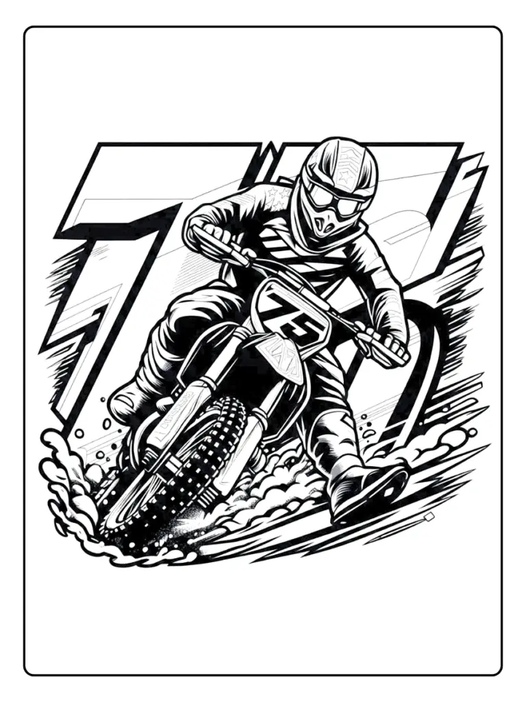 Disegni di Moto da Colorare (15)