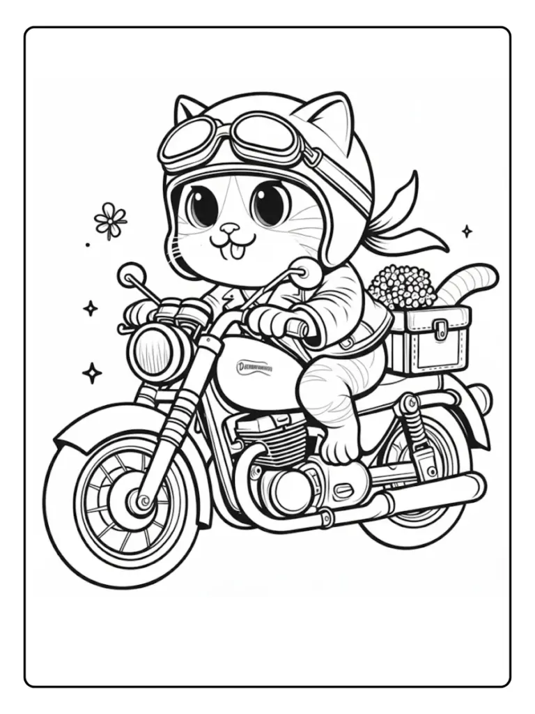 Disegni di Moto da Colorare (3)
