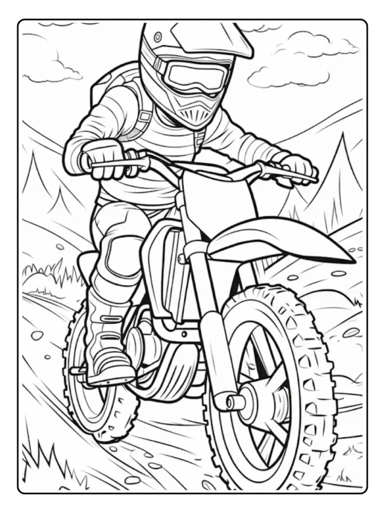 Disegni di Moto da Colorare (4)