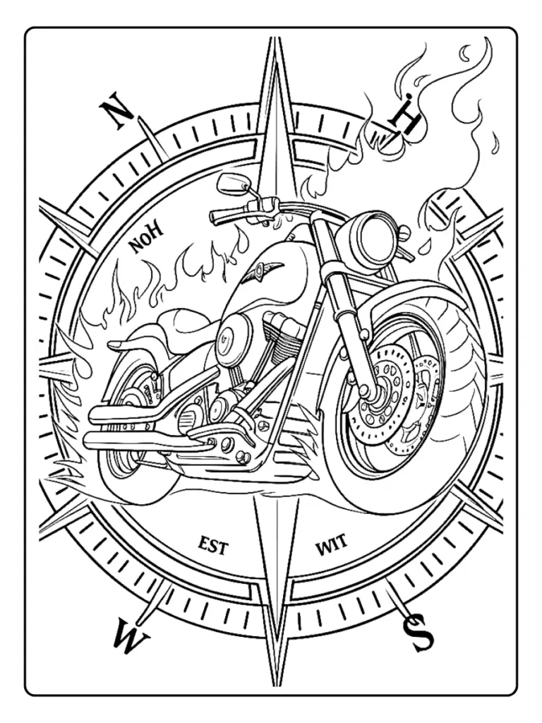 Disegni di Moto da Colorare (5)