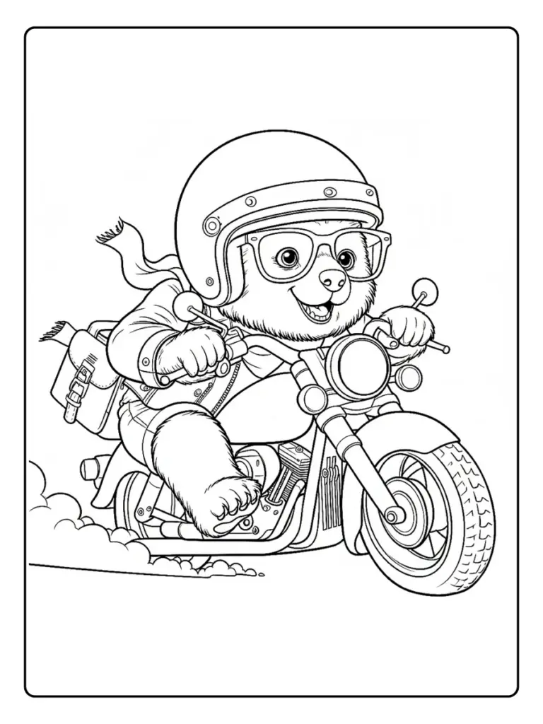 Disegni di Moto da Colorare (6)