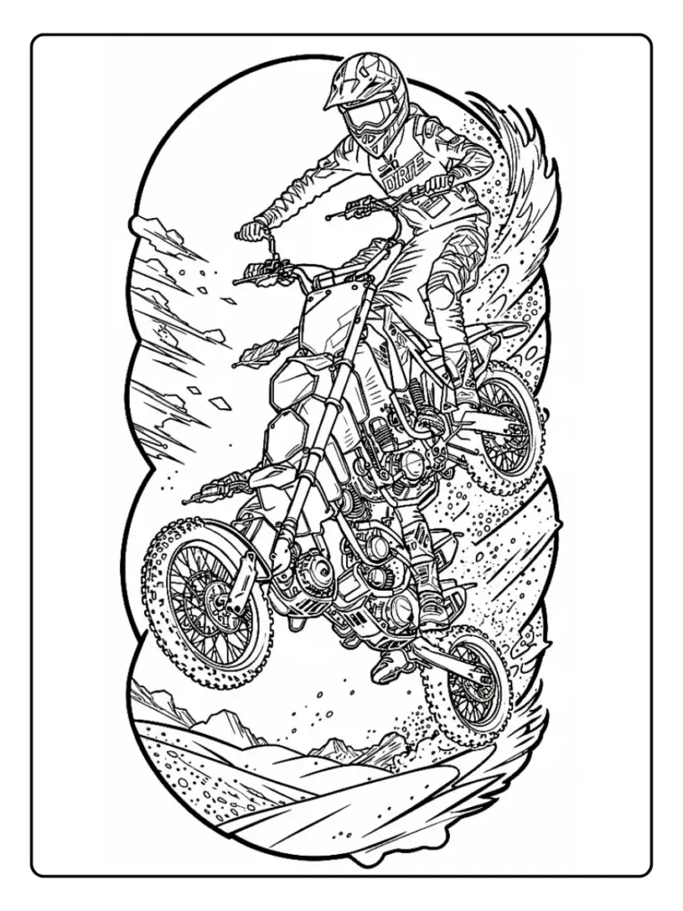 Disegni di Moto da Colorare (7)