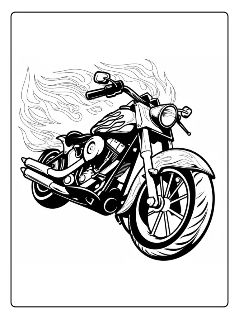 Disegni di Moto da Colorare (8)