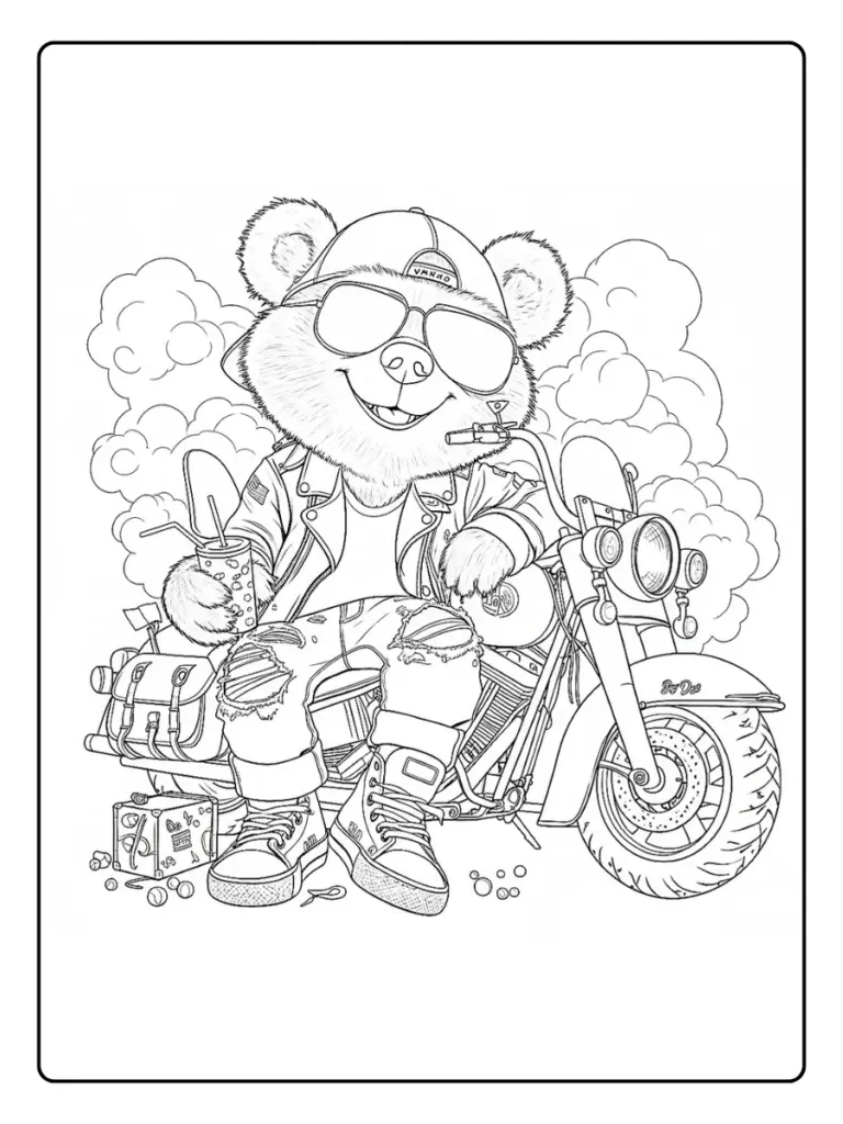 Disegni di Moto da Colorare (9)