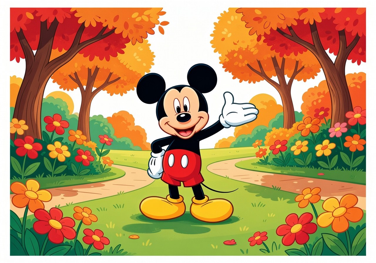 Disegni Disney: come scegliere palette calde e leggibili 2 2 Esempio colorato di palette Disney con tonalità calde e leggibili